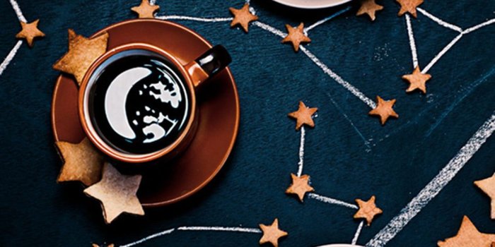 1080x1920 A Galaxy Of Coffee With Star Shaped Cookies Mobile - Coffee