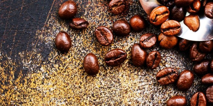 1440x2630 Download Still life, coffee beans, powder, leaf wallpaper