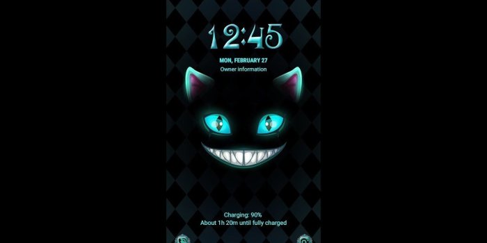 1280x720 Galaxy Premium Theme - Cheshire Cat Animated Lockscreen
