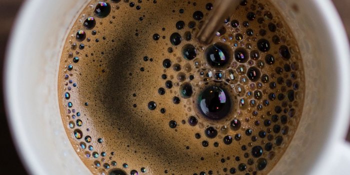 1440x2560 Download wallpaper 1440x2560 coffee, espresso, cup, foam, spoon