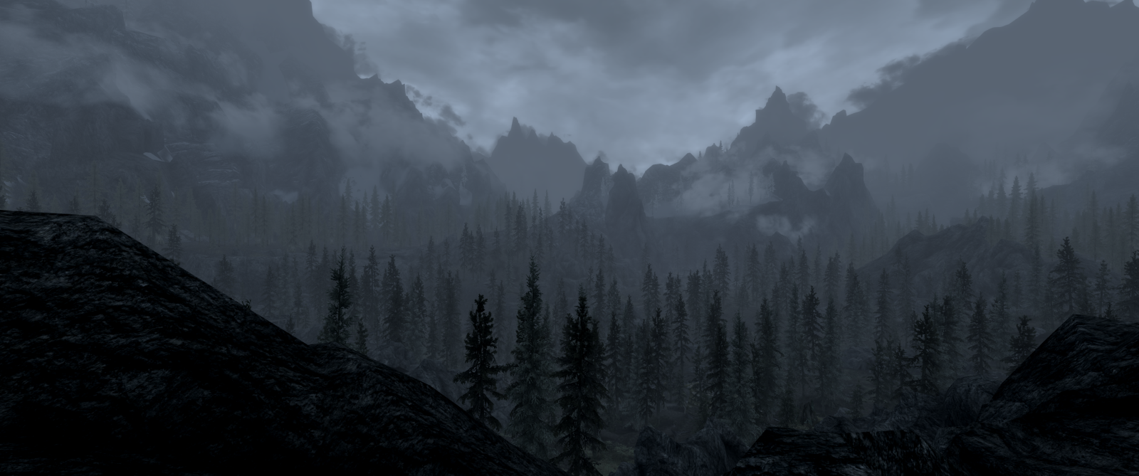 3440x1440 Pinewood Forest Wallpaper 3440x1440 at Skyrim Nexus - mods and