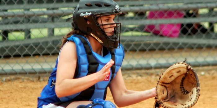 910x1365 HD wallpaper: softball, catcher, female, competition, ballgame