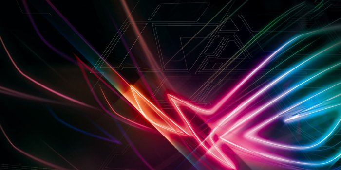 3840x2160 Wallpaper ASUS ROG, Republic of Gamers, Neon art, 4K, Abstract