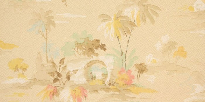 2048x1366 1920s Vintage Wallpaper Palm Trees - Rosie's Vintage Wallpaper