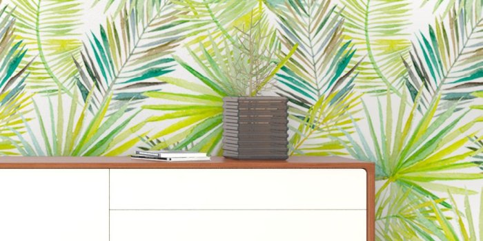 1000x1000 Palm Leaf Wallpaper - Moonwallstickers.com