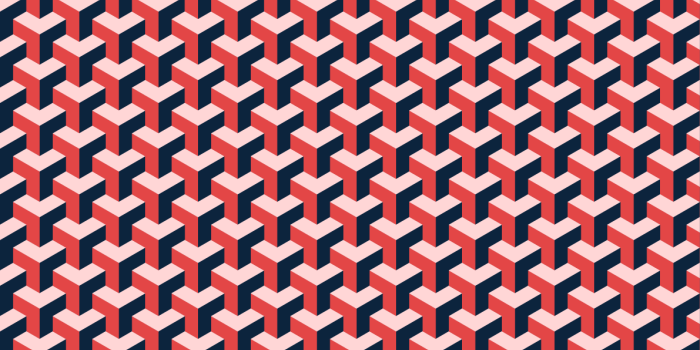 1191x843 Free Download - Vector - Tessellating Cubes Pattern Red