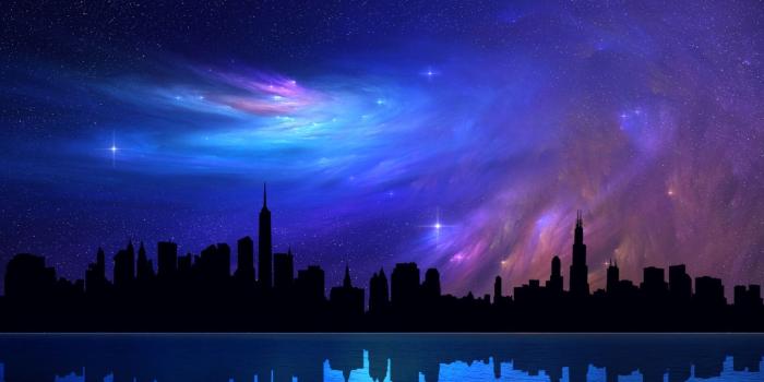 1920x1200 Chicago skyscrapers sky skyscrapers abstraction stars night