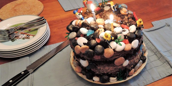 2560x1557 Geology Themed Chocolate Birthday Cake – raspberry thriller