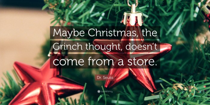 3840x2160 Dr. Seuss Quote: “Maybe Christmas, the Grinch thought, doesn't