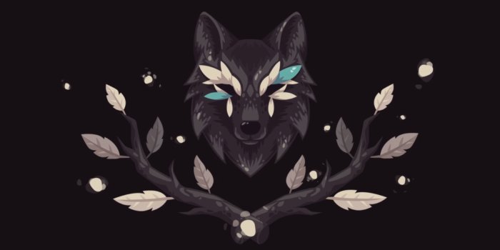 1920x1080 Black fox illustration, wolf, black, animals, artwork HD wallpaper