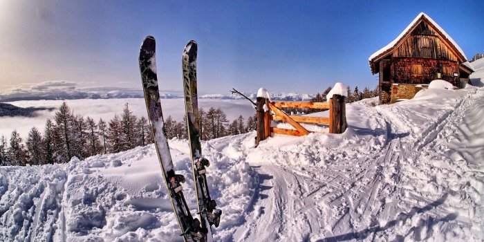1332x850 Wallpaper winter, the sky, snow, landscape, nature, house, house