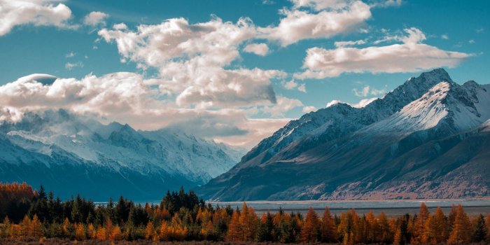 1600x700 Nature Sky Landscape Trees Clouds Mountains Snow Scenic Mountain