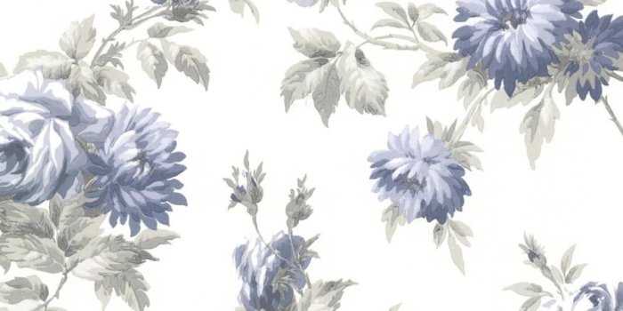 1000x1000 Shop Brewster 2668-21544 Charlotte Blue Vintage Rose Toss