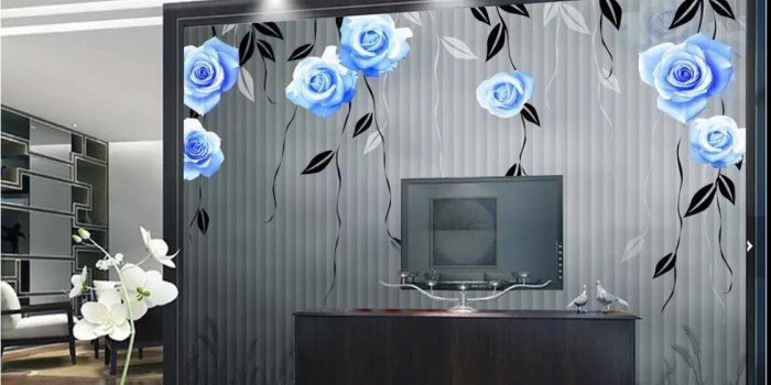 1120x783 Wholesale 3D Photo Wallpaper Custom 3d Wall Murals Wallpaper Blue