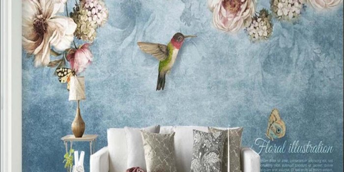 1000x1000 3D Murals Hand Painting Rose Vintage Mural Photo Wallpaper For