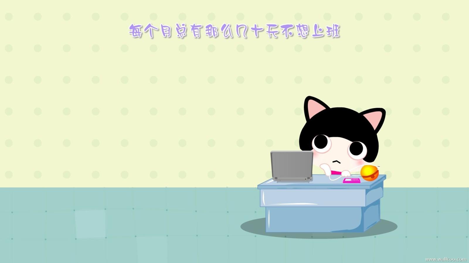 1920x1080 Cute Cartoon Cat Wallpaper 1920x1080