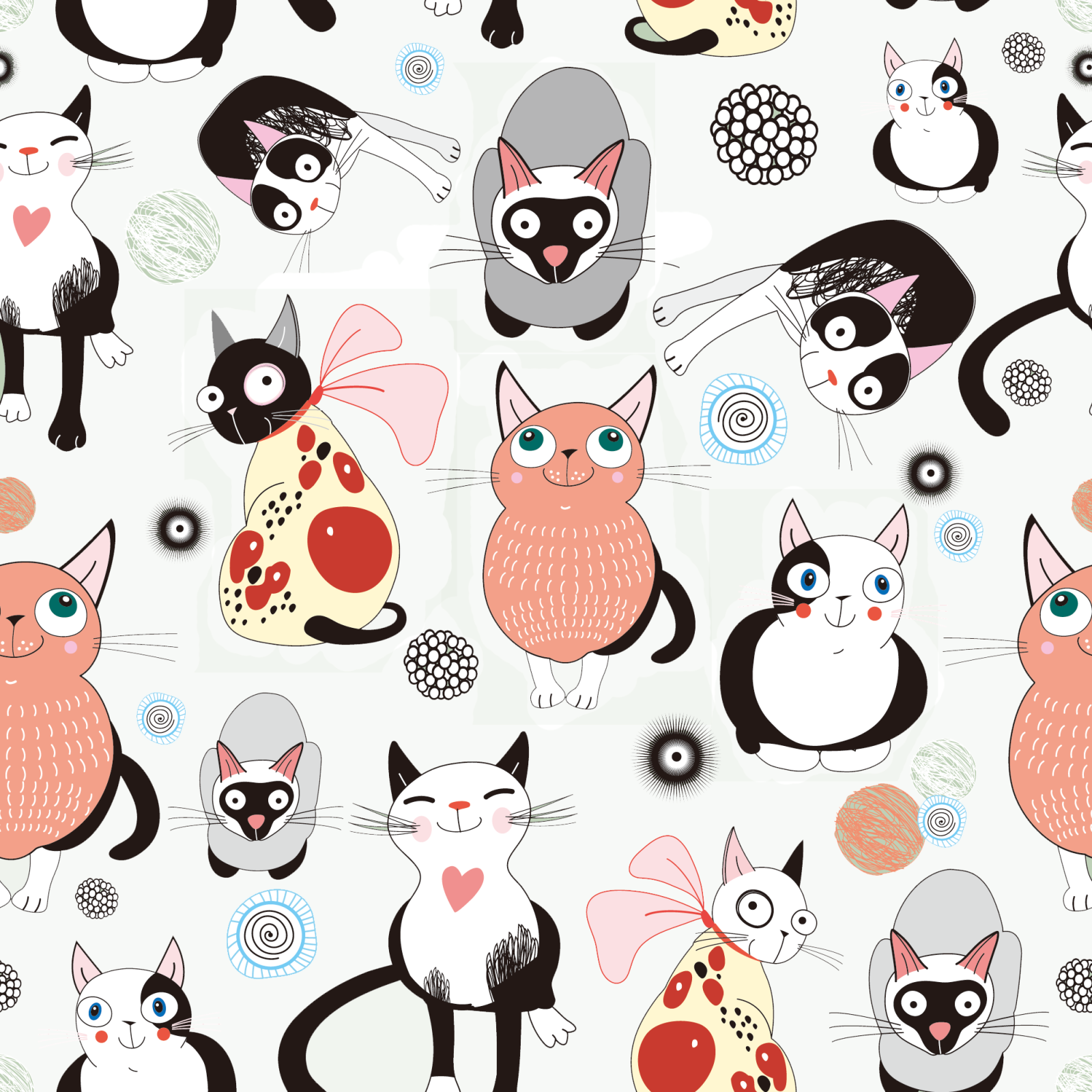 2007x2007 Japanese Wallpaper Cartoon Cat Download Hq Png Clipart - Cute