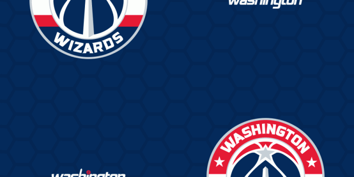 900x900 Washington Wizards: Logo Pattern (Blue) - Officially Licensed