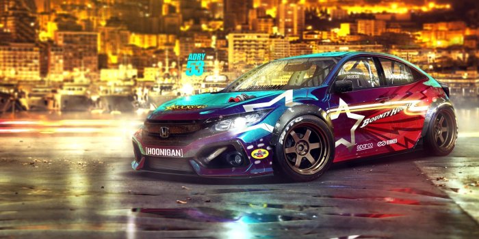 1920x1080 1920x1080 Honda Colorful Digital Art 4k Laptop Full HD 1080P HD 4k