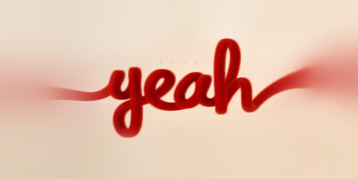 3840x2400 Fuck Yeah Red Calligraphy Illustration Art 4k HD Wallpaper