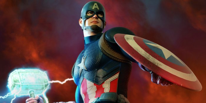 3840x2160 Wallpaper 4k Captain America Mjolnir And Shield 4k-wallpapers