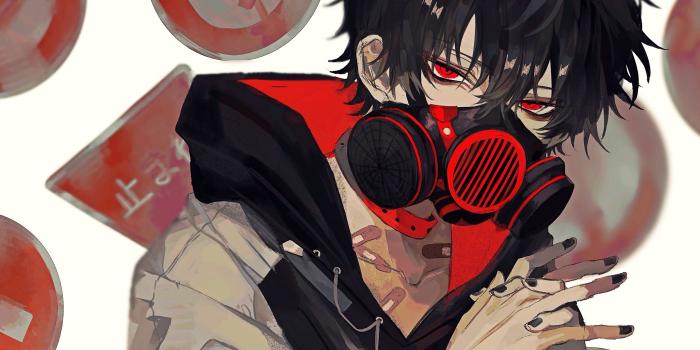 2560x1440 Anime Boy Gas Mask 4K Wallpaper #164