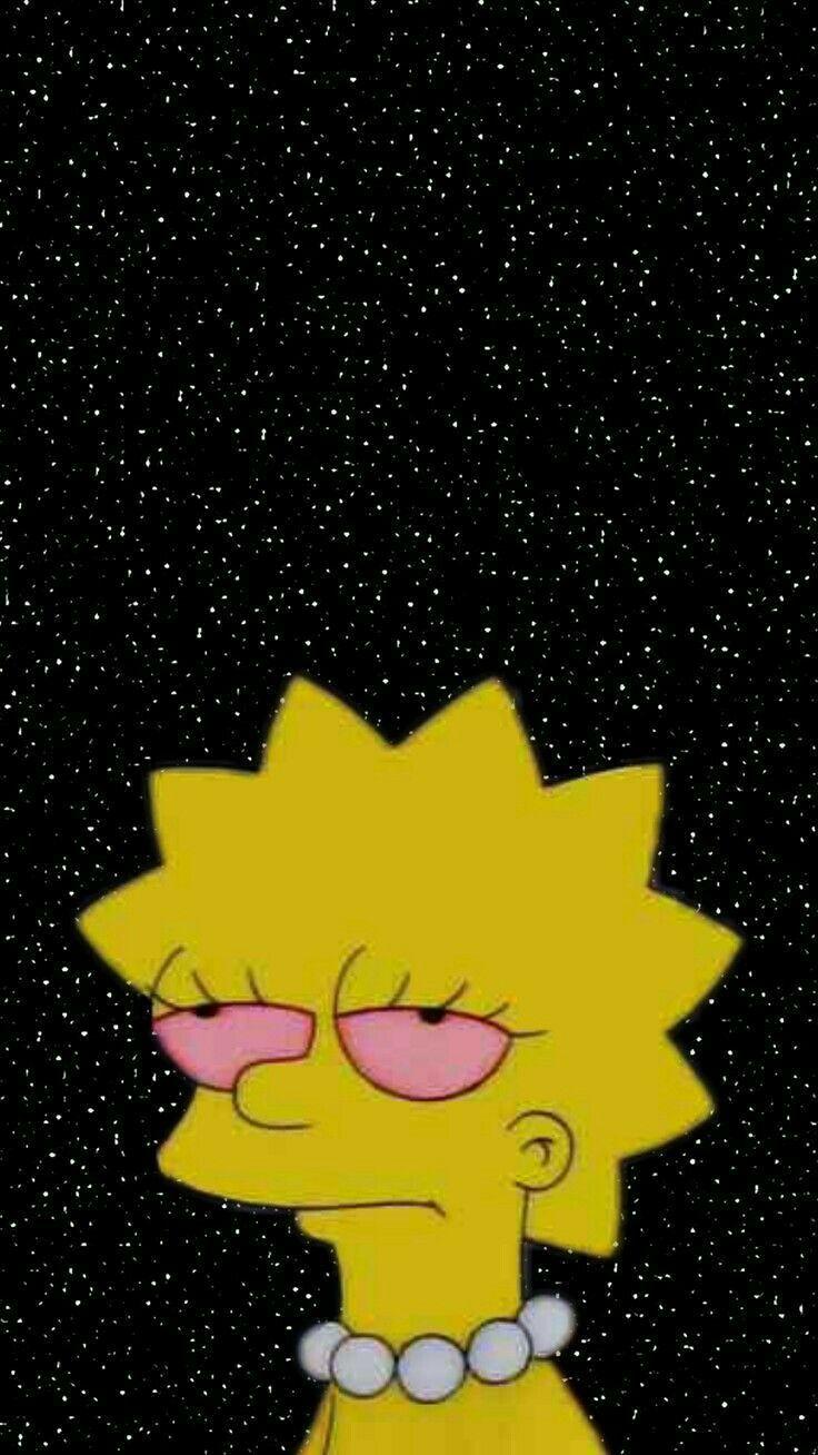 736x1308 Lisa Simpson Aesthetic Crying Wallpapers
