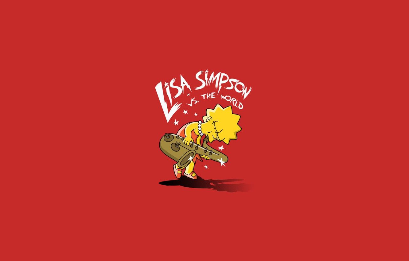 1332x850 Wallpaper The simpsons, Minimalism, Figure, Simpsons, Saxophone