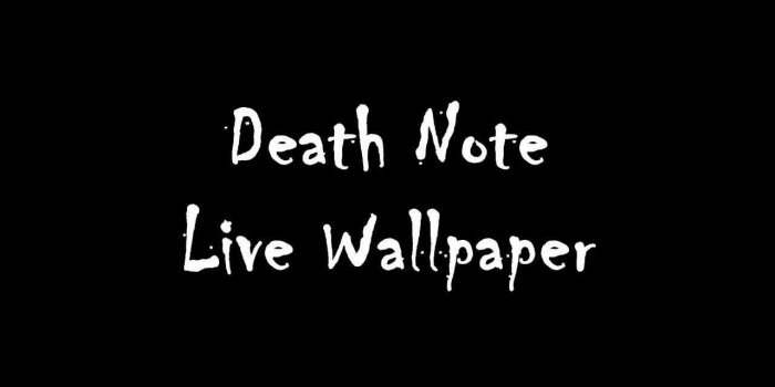 1280x720 Death Note Android Live Wallpaper