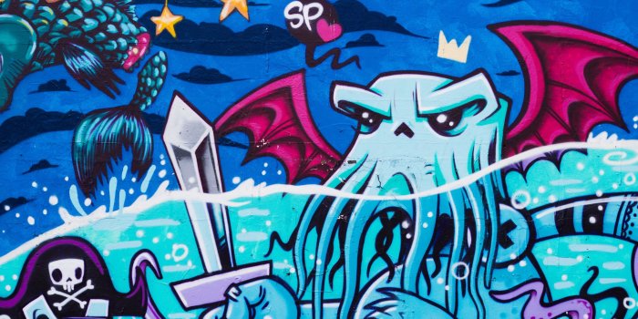 2560x1440 Download wallpaper 2560x1440 graffiti, octopus, street art widescreen 16:9  hd background