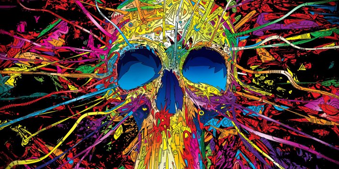 3840x2160 Psychedelic Skull 4K wallpaper