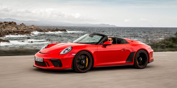 5120x2880 Cars desktop wallpapers Porsche 911 Speedster (Guards Red) - 2019