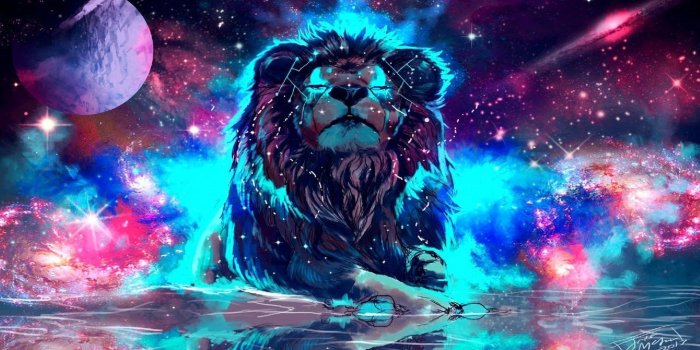 1920x1080 Colorful Lion : wallpapers