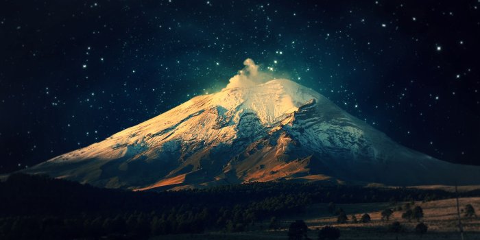 1920x1200 Night Mountain Wallpaper HD