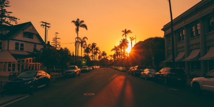 1920x1200 2560x1600 Street Sunset Wallpaper Background Image. View, download,  comment, and rate | City wallpaper, Sunset wallpaper,  Background images