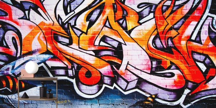 1044x789 Buy Graffiti wallpaper - Free US shipping at Happywall.com