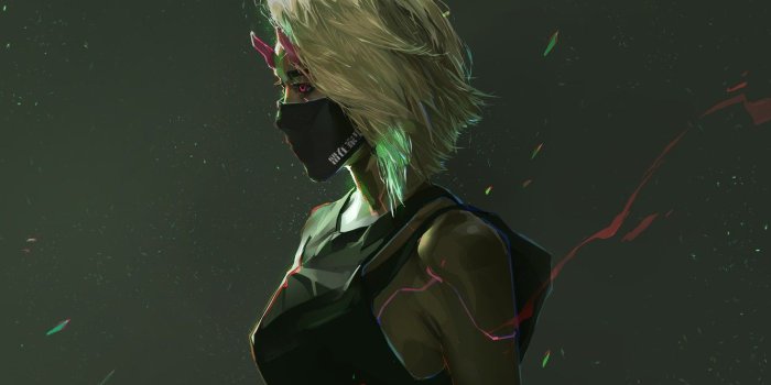 1332x850 Wallpaper background, mask, art, profile, art, cyberpunk images for  desktop, section фантастика - download