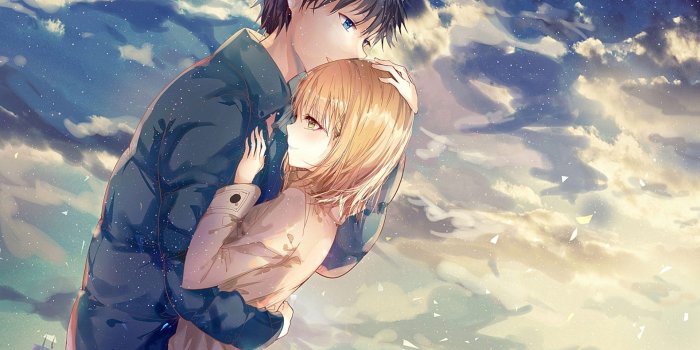 1920x1440 Anime Couple Hug Wallpapers