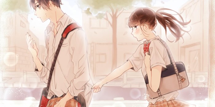 2560x1700 School Couple Anime Hd Wallpapers