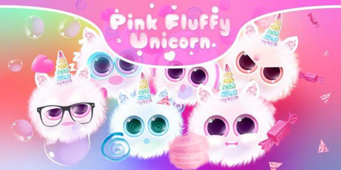 1280x720 Pink Fluffy Unicorn - Cute Moving Background – (Android Apps) — AppAgg