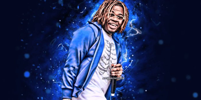 3840x2400 Download wallpapers Gunna, 4k, american rapper, blue neon lights, music  stars, creative, Sergio Giavanni Kitchens, american celebrity, Gunna 4K for  desktop with resolution 3840x2400. High Quality HD pictures wallpapers
