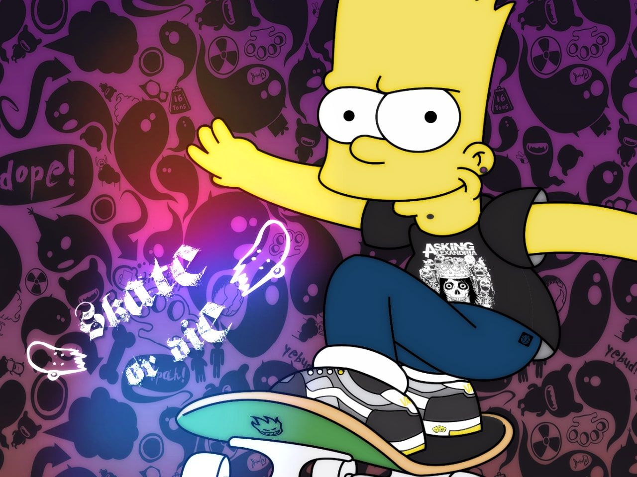 1280x960 Bart Simpson Skateboarding Wallpaper - KoLPaPer - Awesome Free HD Wallpapers