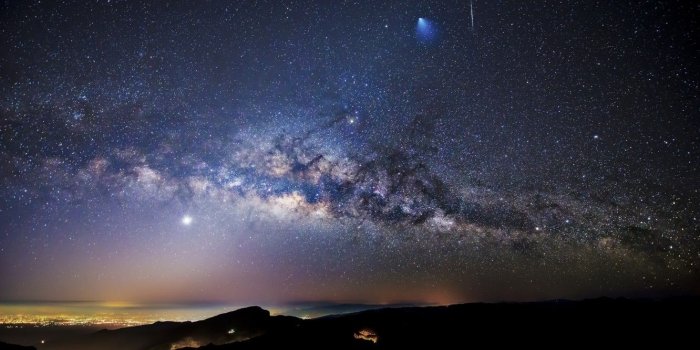 1332x850 Wallpaper the sky, stars, lights, The Milky Way images for desktop, section  космос - download