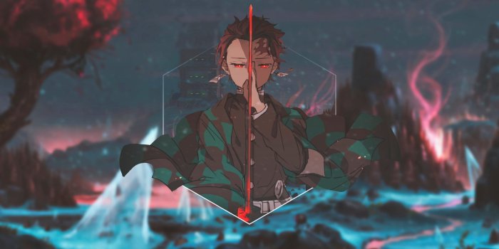 2560x1440 Art Wallpaper • Wallpaper: anime, anime boys, picture-in-picture • Wallpaper  For You The Best Wallpaper For Desktop & Mobile