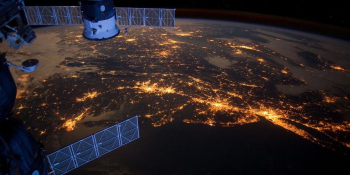 1332x850 Wallpaper earth, NASA, photo, night images for desktop, section космос -  download