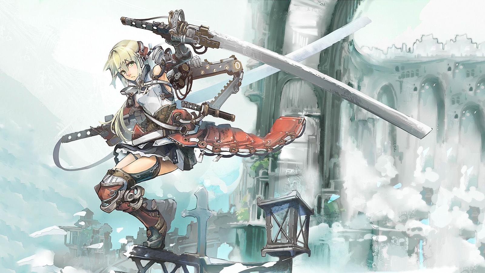 1920x1080 Anime Girl With Sword Wallpaper - Anime Sword Wallpapers Hd (#3019656) - HD  Wallpaper & Backgrounds Download