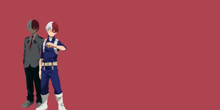 2560x1440 My Hero Academia - Shoto Todoroki (Minimalist) HD wallpaper download