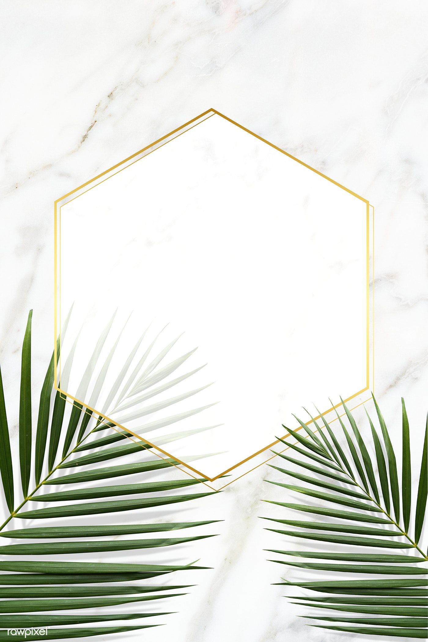 1400x2100 Download premium psd of Hexagon golden frame on a marble background 599875  | Marble background, Art background, Iphone background
