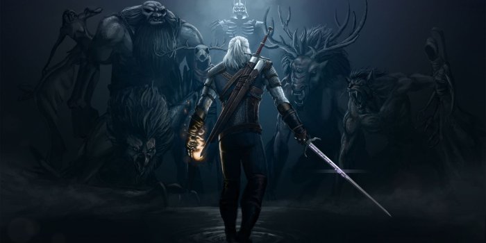 1920x1080 Wallpaper geralt opposition monster thepinterest.com