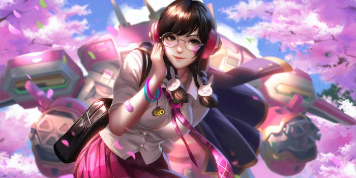 2560x1440 Dva Overwatch School Girl, HD Games, 4khdqwalls.com